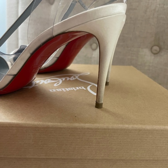 Christian Louboutin heels Nosy Strass 85 Off White - Picture 5 of 13